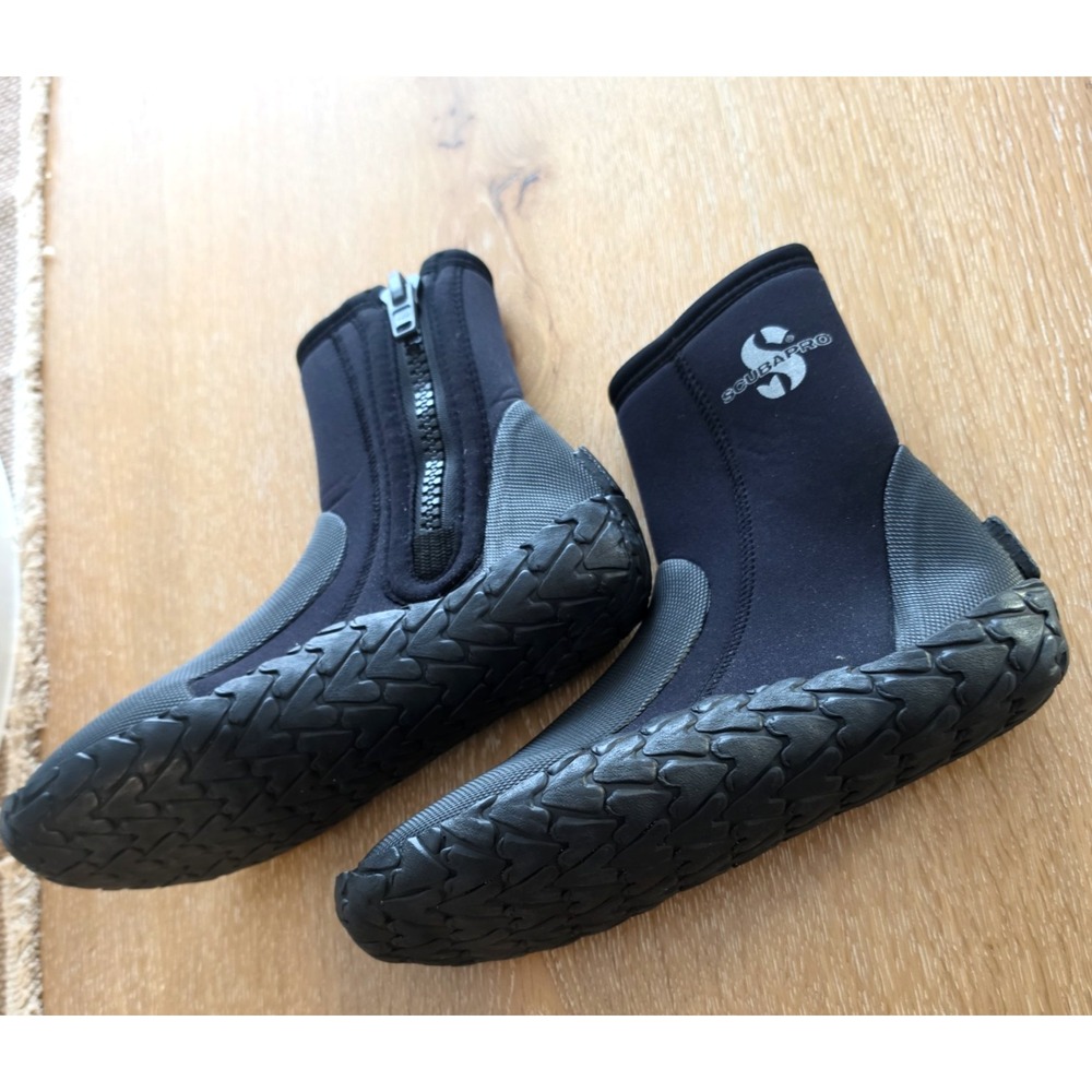SCUBAPRO 5mm Neoprene Dive Boots Size S – Black Zip Water Sport Boots NWOT